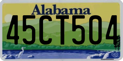 AL license plate 45CT504