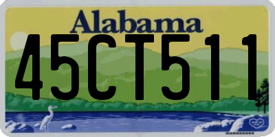 AL license plate 45CT511