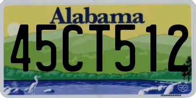 AL license plate 45CT512
