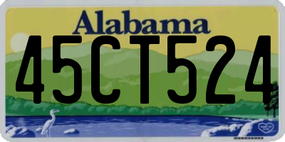 AL license plate 45CT524