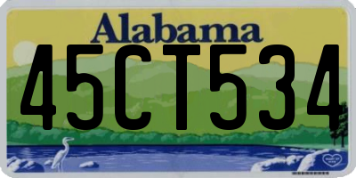 AL license plate 45CT534