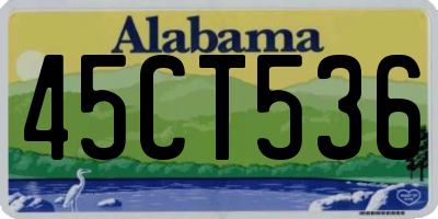 AL license plate 45CT536