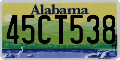 AL license plate 45CT538