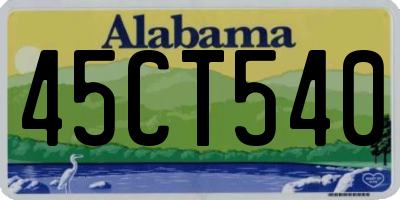 AL license plate 45CT540