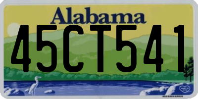 AL license plate 45CT541