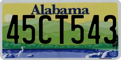 AL license plate 45CT543