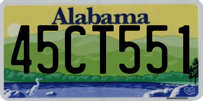 AL license plate 45CT551