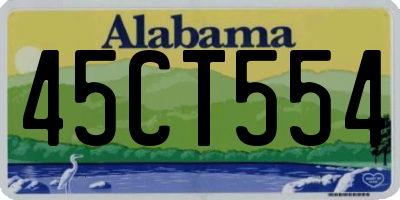 AL license plate 45CT554