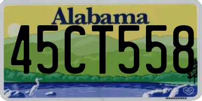 AL license plate 45CT558