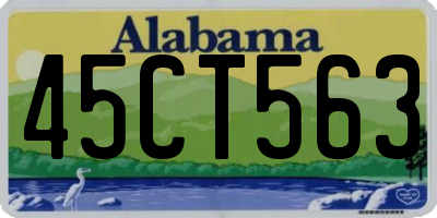 AL license plate 45CT563