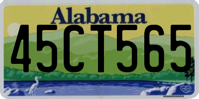 AL license plate 45CT565
