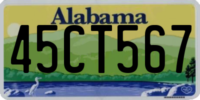 AL license plate 45CT567