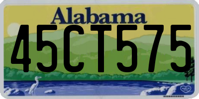 AL license plate 45CT575