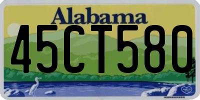 AL license plate 45CT580