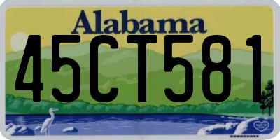 AL license plate 45CT581