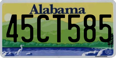 AL license plate 45CT585