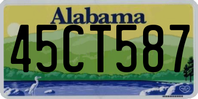 AL license plate 45CT587