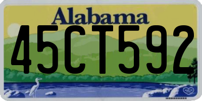 AL license plate 45CT592