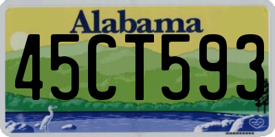 AL license plate 45CT593