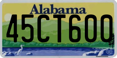 AL license plate 45CT600