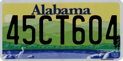 AL license plate 45CT604