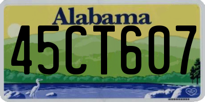 AL license plate 45CT607