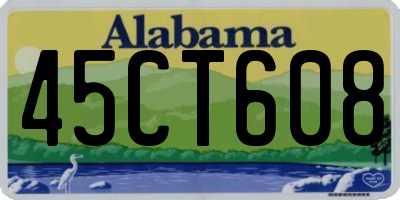 AL license plate 45CT608
