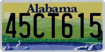 AL license plate 45CT615