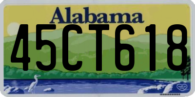 AL license plate 45CT618