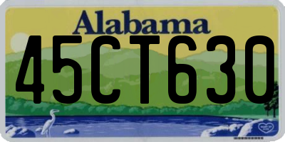 AL license plate 45CT630
