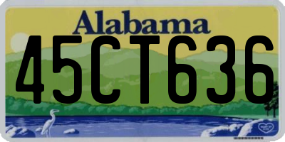 AL license plate 45CT636