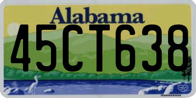 AL license plate 45CT638
