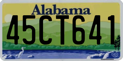 AL license plate 45CT641