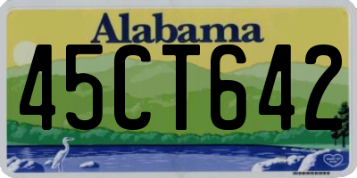 AL license plate 45CT642