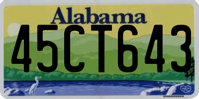 AL license plate 45CT643