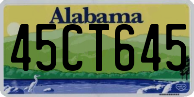 AL license plate 45CT645