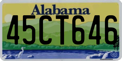 AL license plate 45CT646