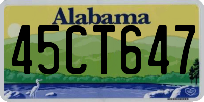 AL license plate 45CT647