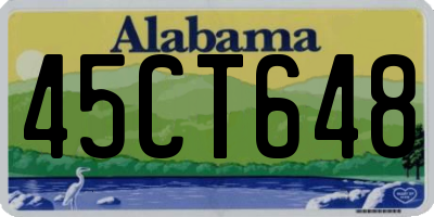 AL license plate 45CT648