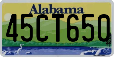 AL license plate 45CT650