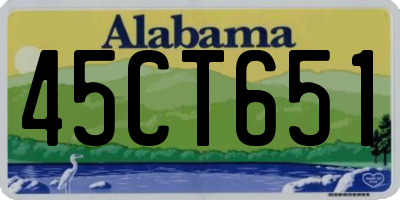 AL license plate 45CT651