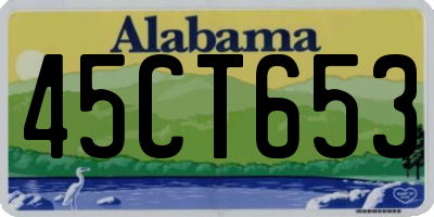 AL license plate 45CT653
