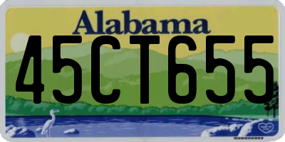 AL license plate 45CT655