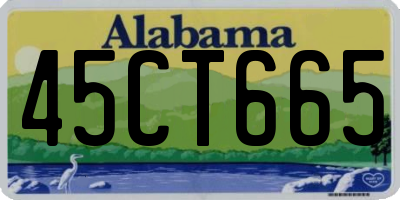 AL license plate 45CT665
