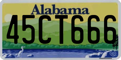AL license plate 45CT666