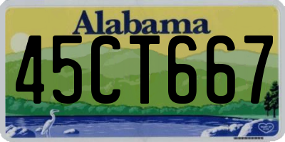 AL license plate 45CT667