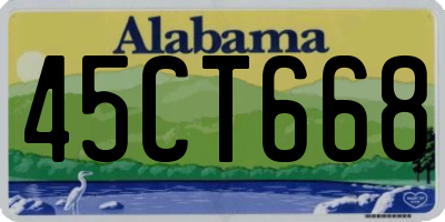 AL license plate 45CT668