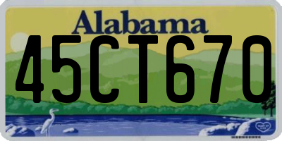 AL license plate 45CT670