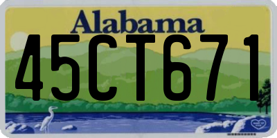 AL license plate 45CT671