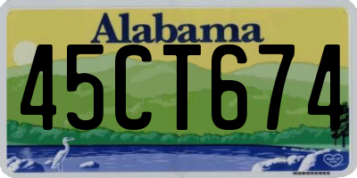 AL license plate 45CT674